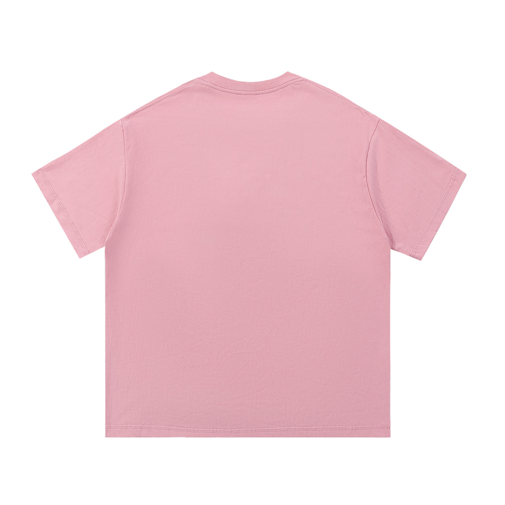 Blush Watercolor Oversized Tee – 100% Cotton