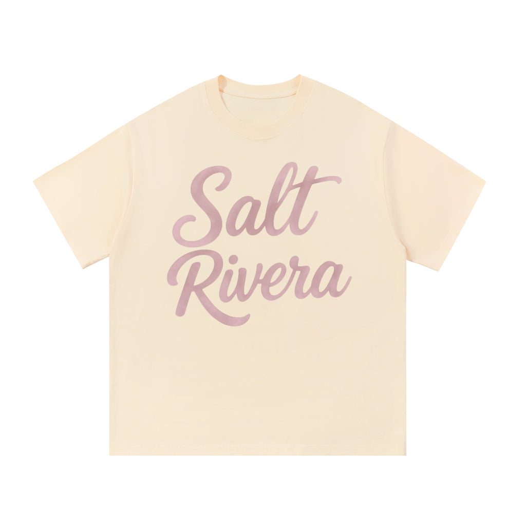 Apricot Watercolor Oversized Tee – 100% Cotton