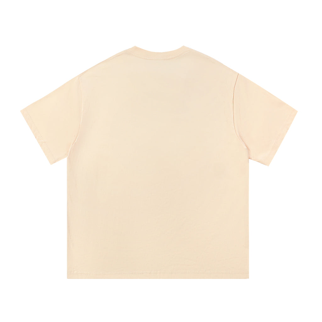 Apricot Watercolor Oversized Tee – 100% Cotton